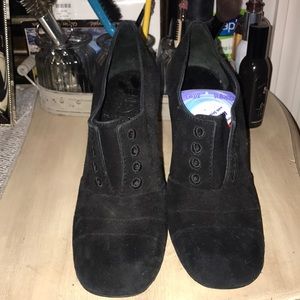 Tory burch black suede booties
